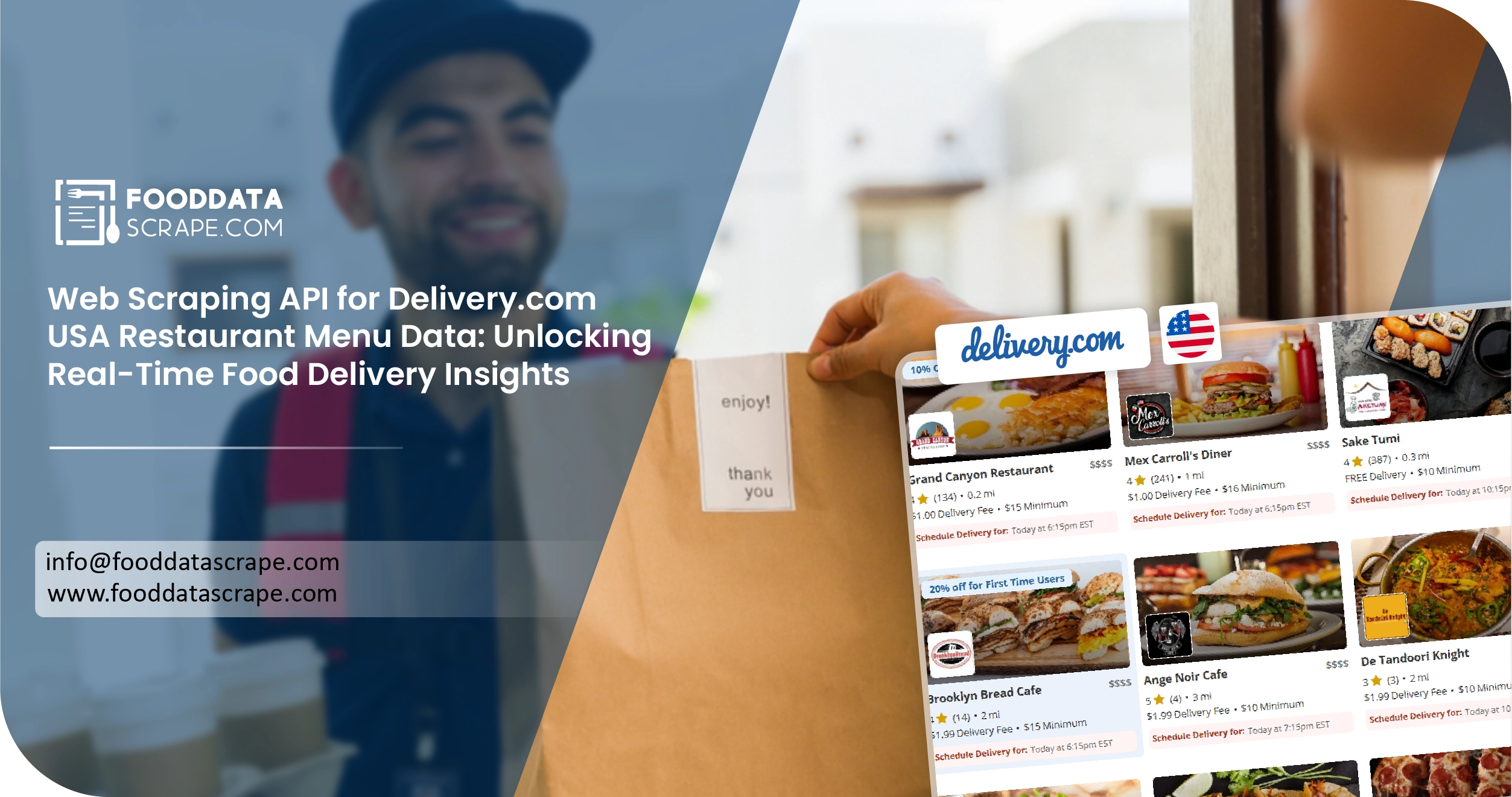 Delivery.com USA Restaurant Menu Data Scraping